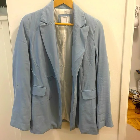 Bershka Jackets Coats Baby Blue Bershka Blazer Poshmark